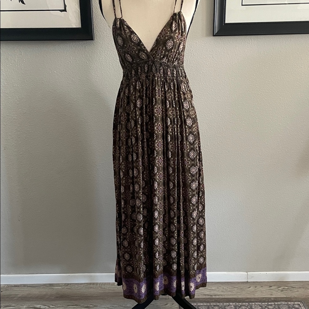 ♥️Blush♥️Brown and Purple Maxi Dress 
size (Med)
